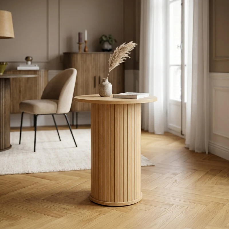Table d'appoint ronde ø50 cm - Bois - ALBA