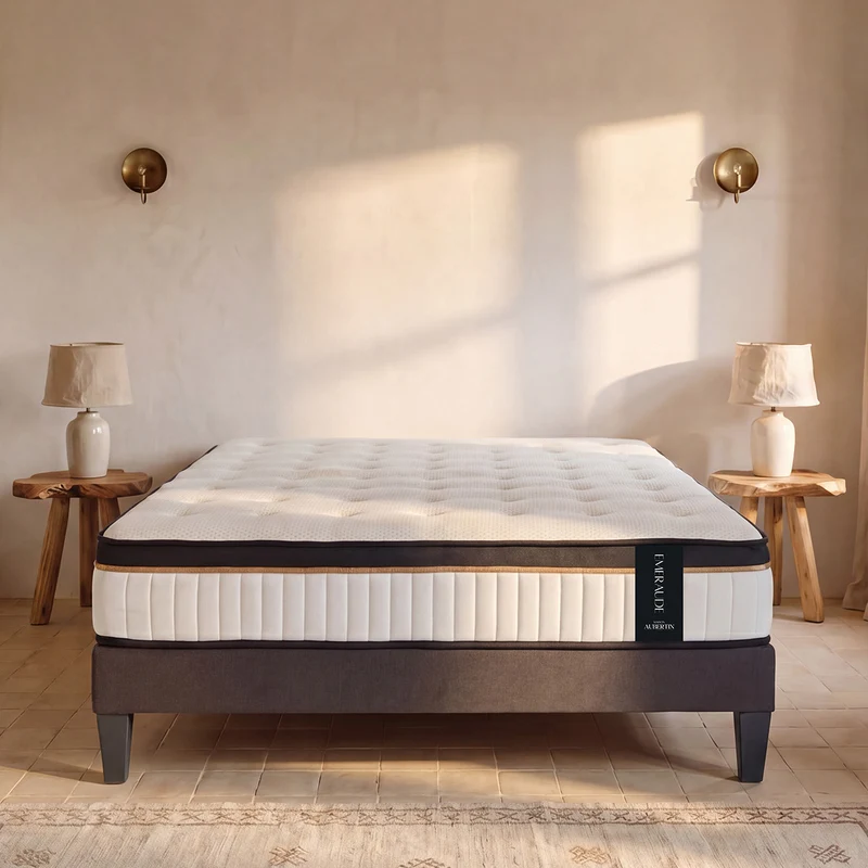 Matelas Mémoire de Forme EMERAUDE - 24 cm d'épaisseur - Accueil moelleux, soutien ferme
