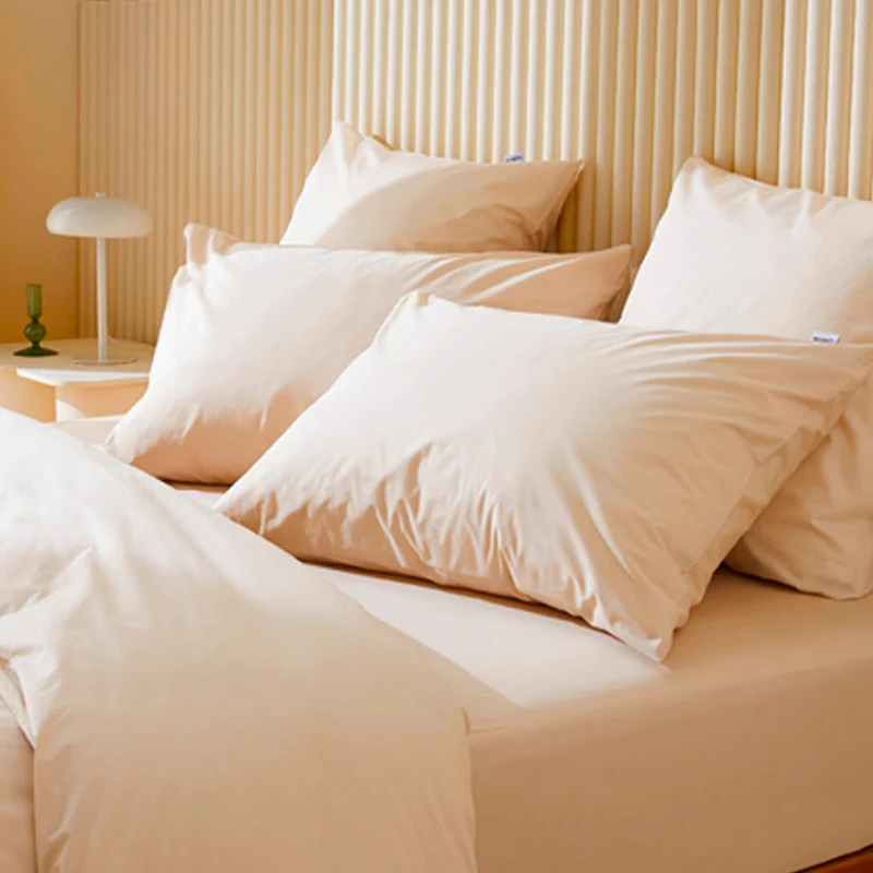 2 taies d'oreiller en percale de coton bio