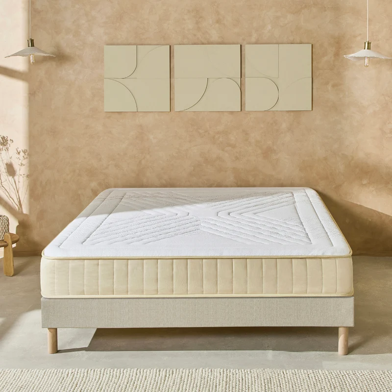 Ensemble Symphonie 2.0 - Matelas mémoire de forme moelleux + Sommier bois - 25 cm d'épaisseur