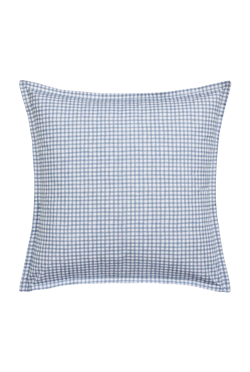 Taie d'oreiller percale "Mini Vichy Celeste" - Essix