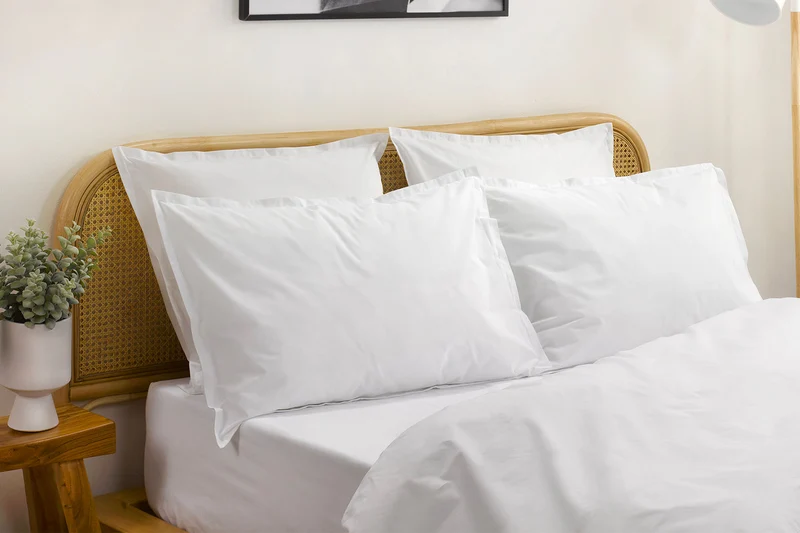 Taie d'oreiller x2 percale de coton
