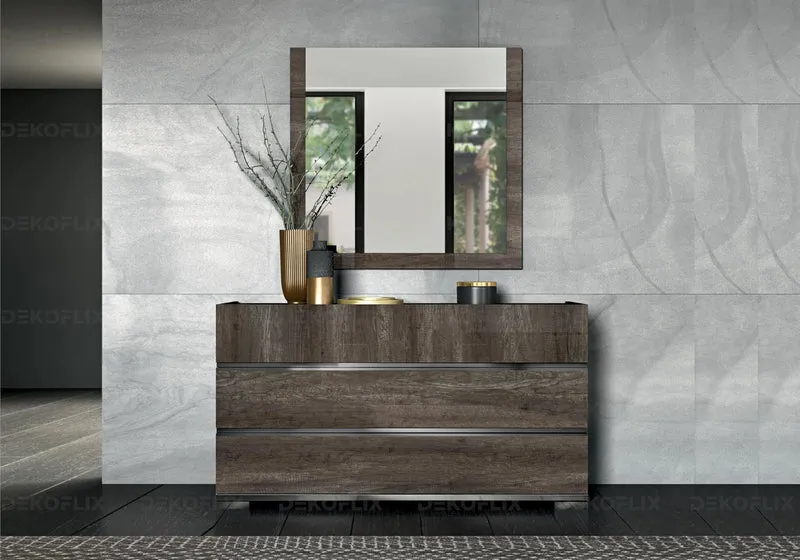 Commode 3 tiroirs chêne naturel design - Dea