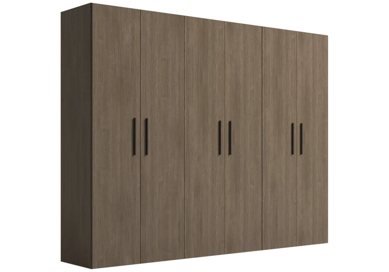 Dressing modulable 6 portes bois rainure - Hexagon