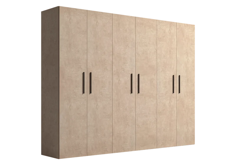 Armoire 6 portes design italien effet pierre – Dune