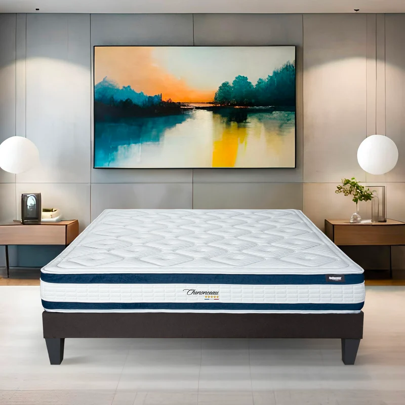 Matelas Chenonceau - Mémoire de forme - Épaisseur 26 cm - Accueil moelleux, soutien ferme