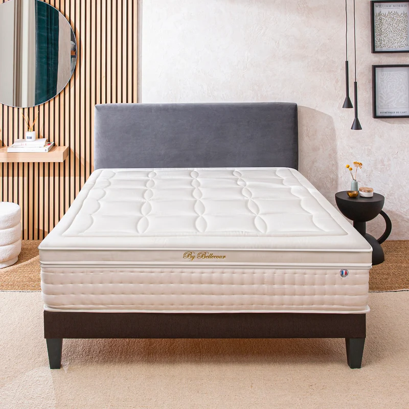 Matelas Empereur - Mémoire de forme + gel frais - Moelleux puis ferme - Fabriqué en France - 33 cm d'épaisseur