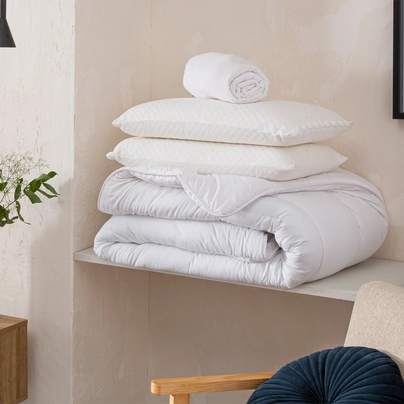 Pack Rêverie - Couette + Oreillers + Protège-matelas - Le lit habillé en une fois