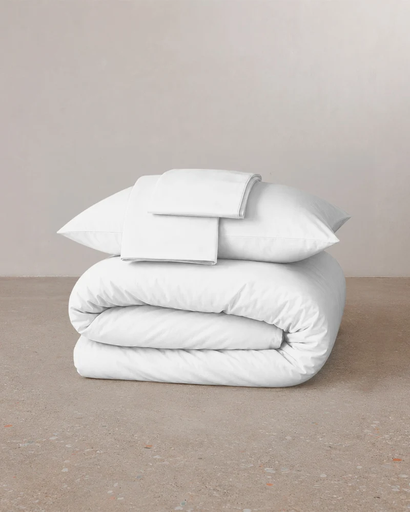 Parure de lit satin de coton - Blanc