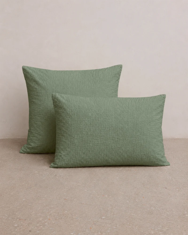 Taie d'oreiller gaze de coton x2 - 4 coloris au choix