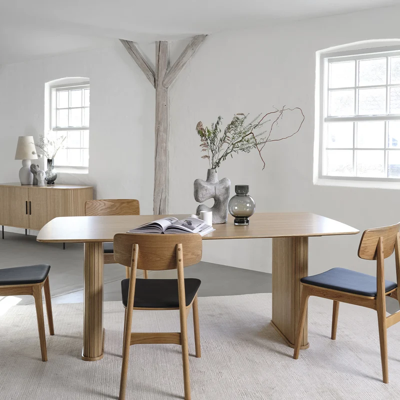 Table à manger 6 personnes 190 cm - Bois - ALBA