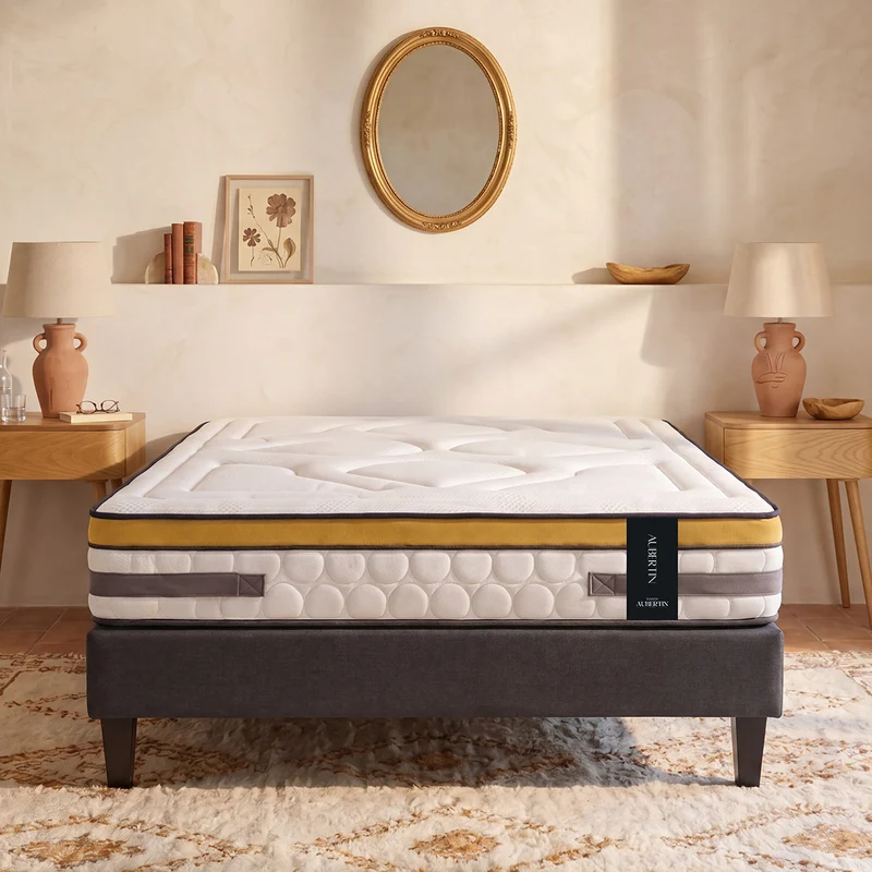 Matelas Ressorts ensachés et Mémoire de Forme - 24 cm - AUBERTIN