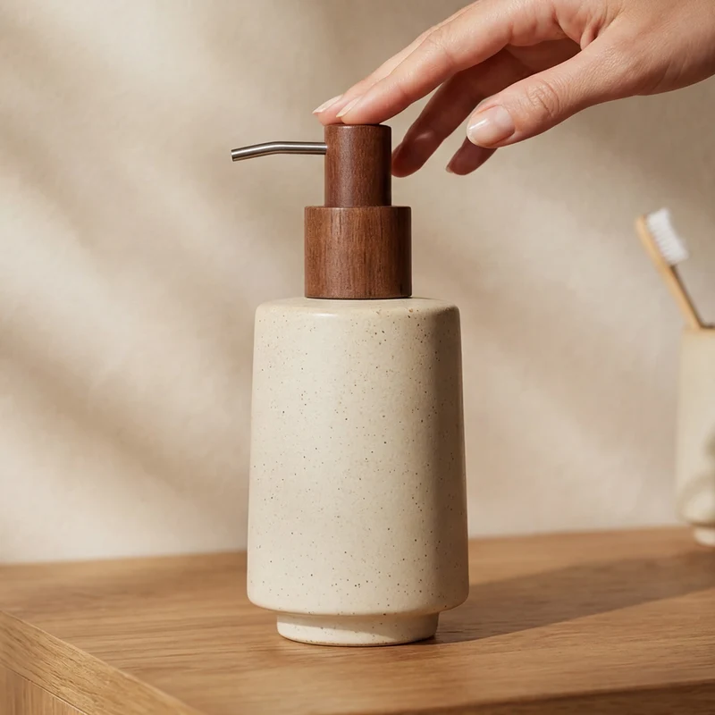 Distributeur de savon - Céramique beige - ARMONIA