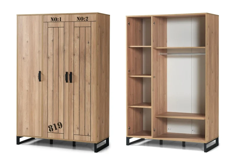 Ensemble complet de chambre moderne chêne DARK