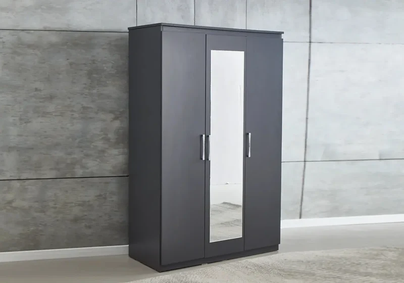 Armoire 3 portes gris - Maya