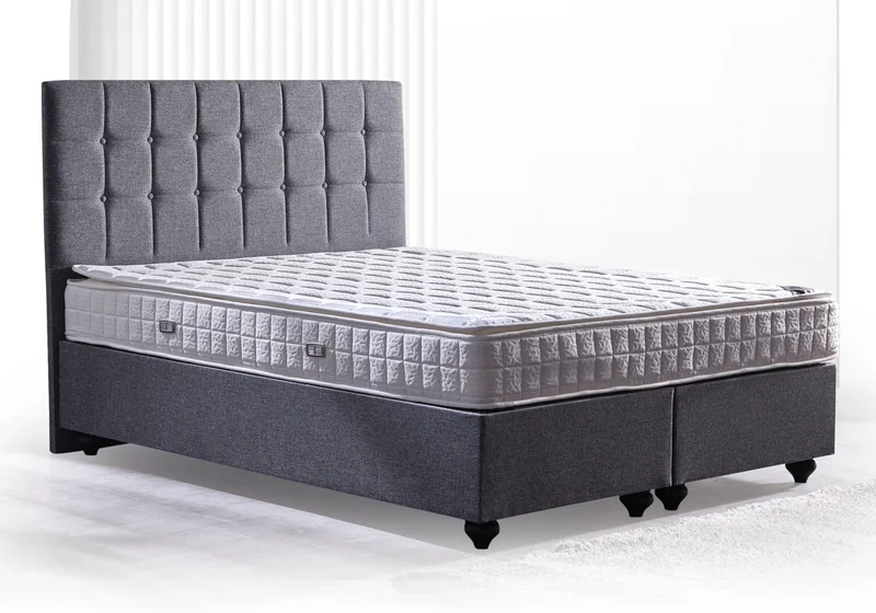 Lit coffre complet avec matelas tête de lit - STAR