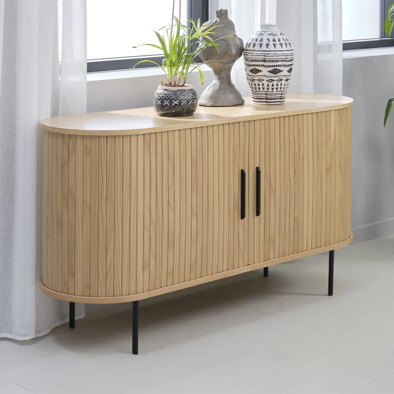 Buffet 140 cm 2 portes - Bois - ALBA