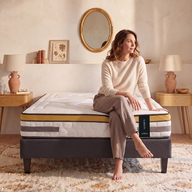 Ensemble Matelas AUBERTIN et Sommier AURORE