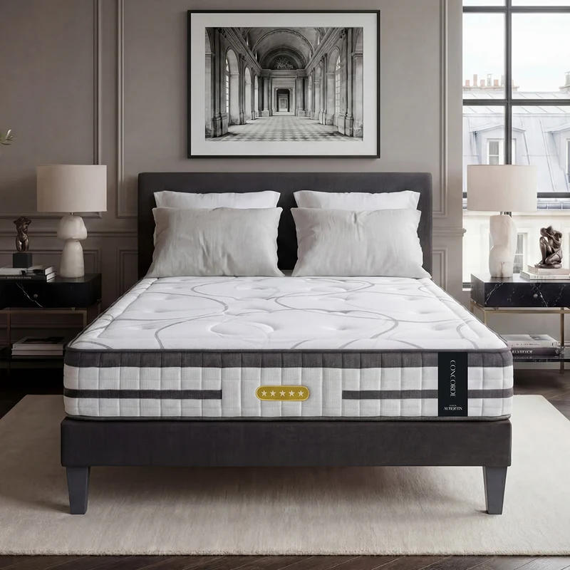 Matelas Ressorts ensachés CONCORDE - 26 cm d'épaisseur - Accueil équilibré, soutien ferme