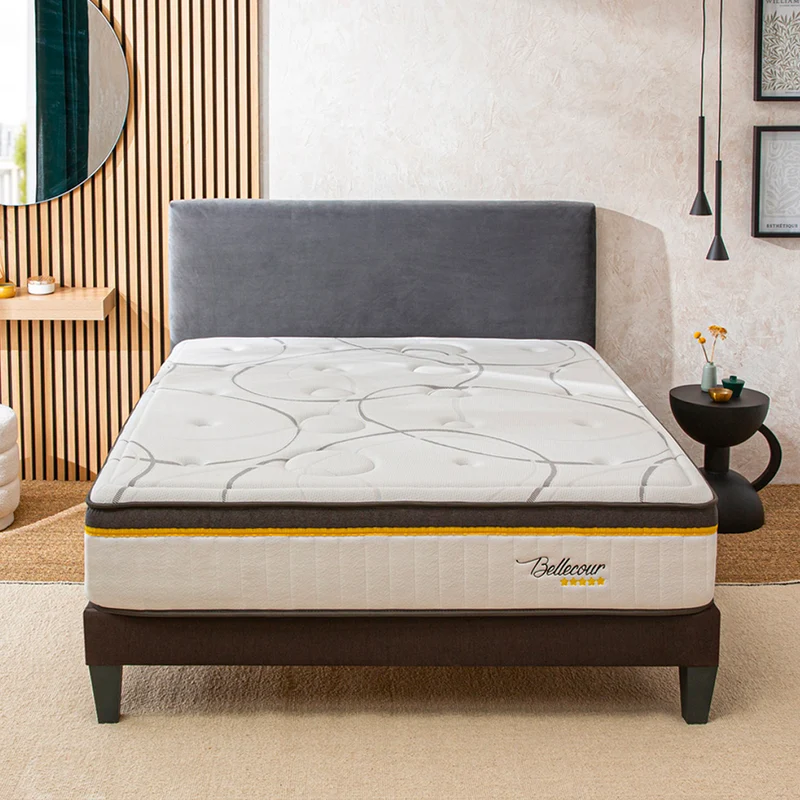 Matelas Bellecour 3.0 - Hybride ressorts ensachés + mémoire de forme - Moelleux - 30 cm d'épaisseur
