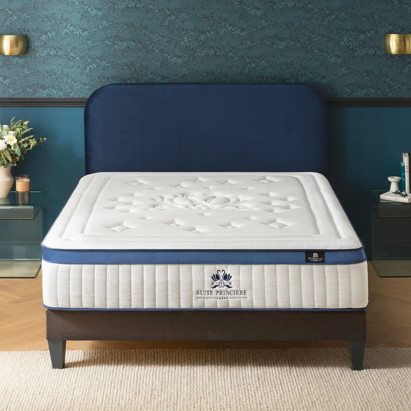 Ensemble Suite Princière - Matelas micro-ressorts + Sommier - 30 cm d'épaisseur - Accueil équilibré, soutien ferme