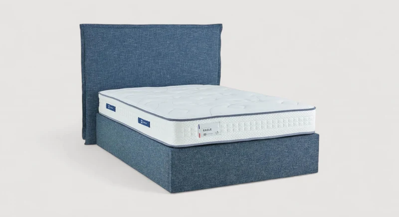 Pack lit coffre, matelas et tête de lit ELISE