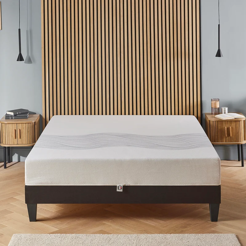 Ensemble Sensitive - Matelas ferme mémoire de forme + Sommier tri-lattes - 21 cm d'épaisseur