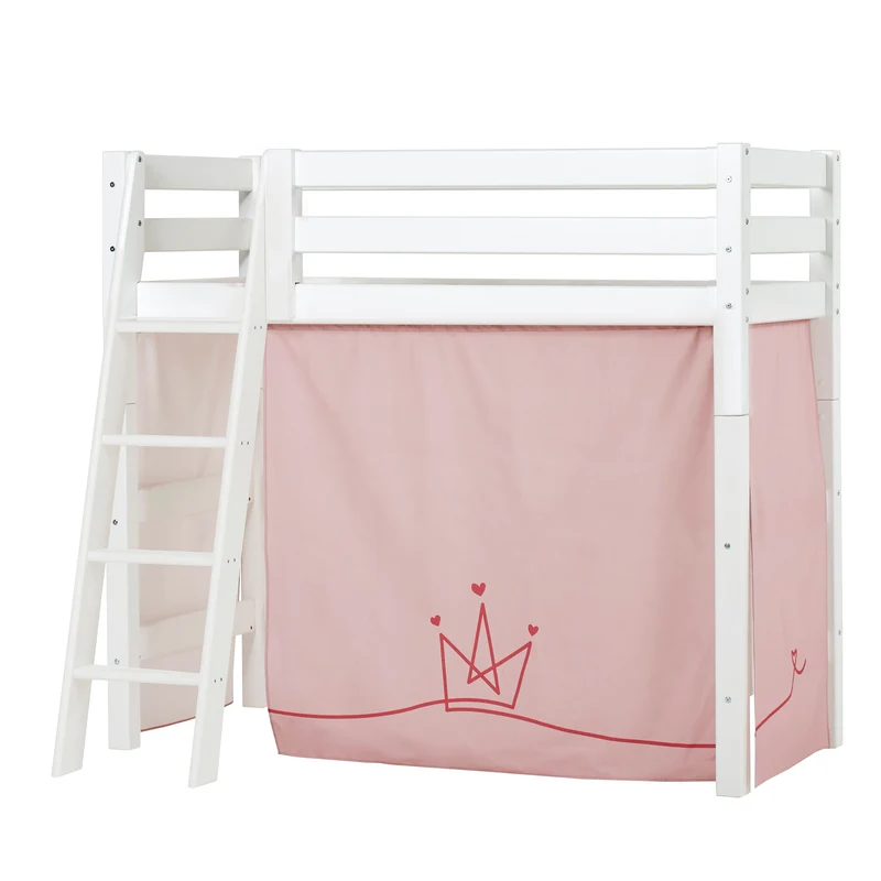 Hoppekids ECO Luxury Mellemhøj Seng med Princess Sengeforhæng