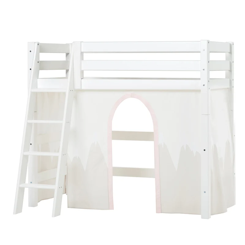 Hoppekids ECO Luxury Mellemhøj Seng med Winter Wonderland Sengeforhæng