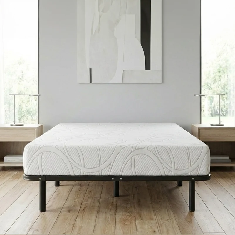 Ensemble Matelas Mémoire de forme EUPRAXIE avec Cadre à lattes