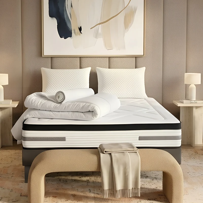 Pack Bellevue - Matelas + Sommier + Accessoires - La chambre équipée en une fois - 24 cm d'épaisseur