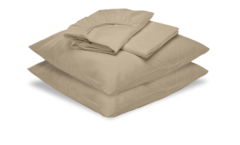 Parure de percale de coton Taupe