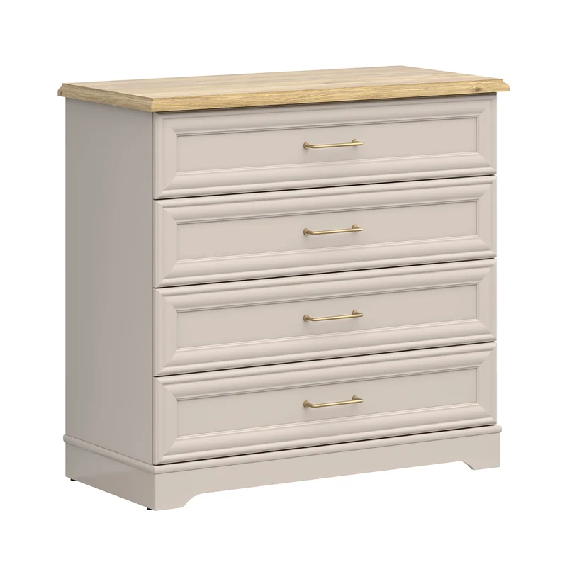 Commode 4 tiroirs Perle Cachemire