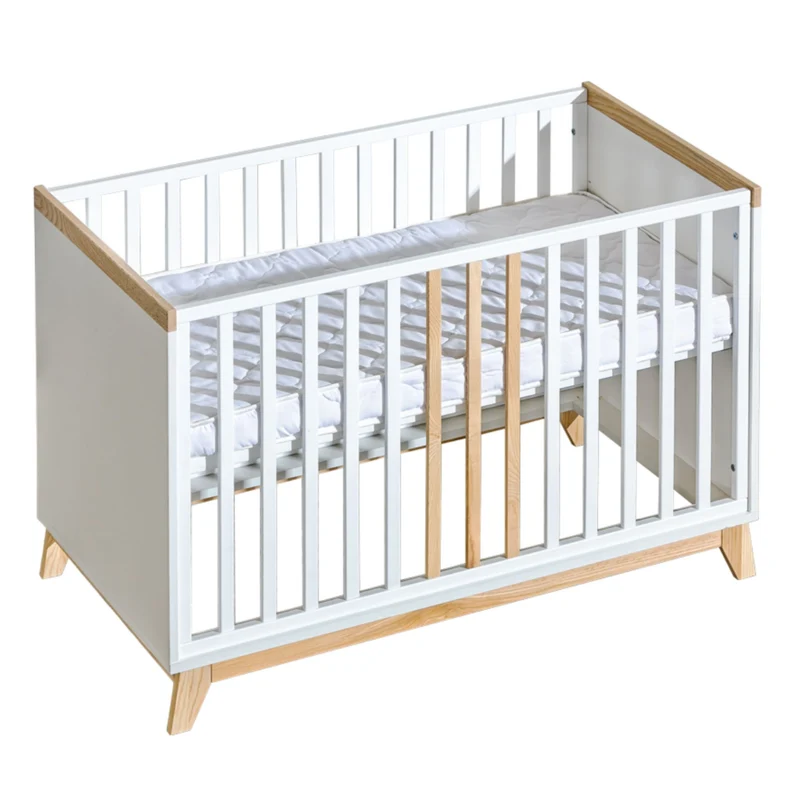 Lit bébé BK SOFA 120 × 60 avec barreaux amovibles et fonction canapé