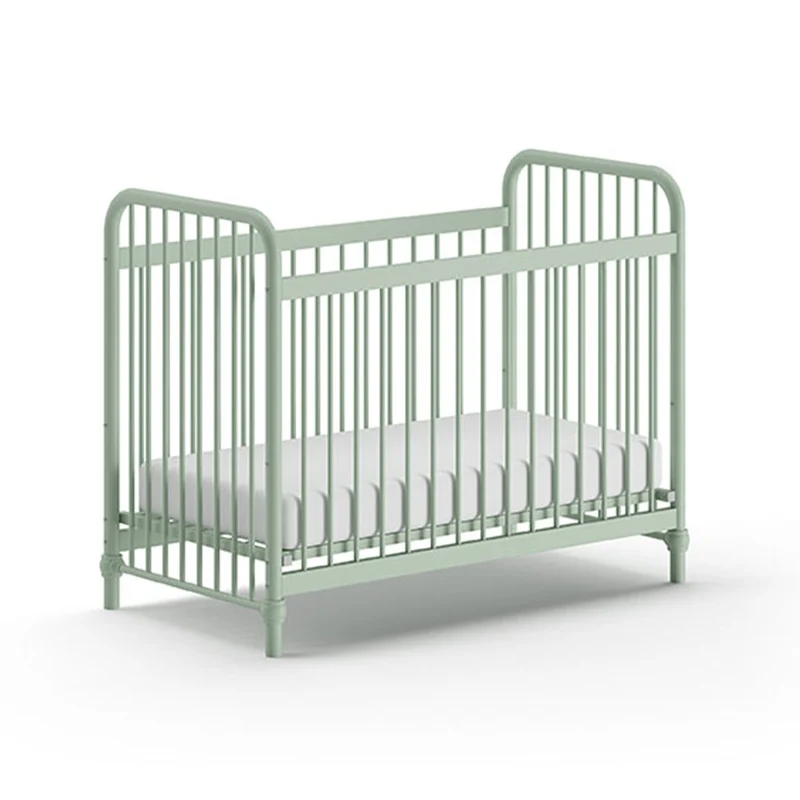 Lit bébé 60x120 Jaxx by Vipack Bronxx Vert mat