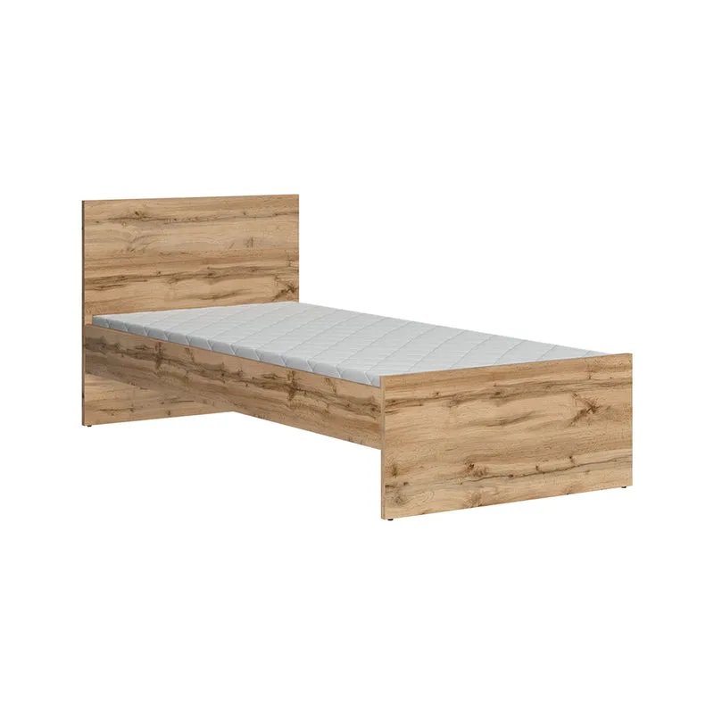 Lit 90x200 June Blanc et Bois