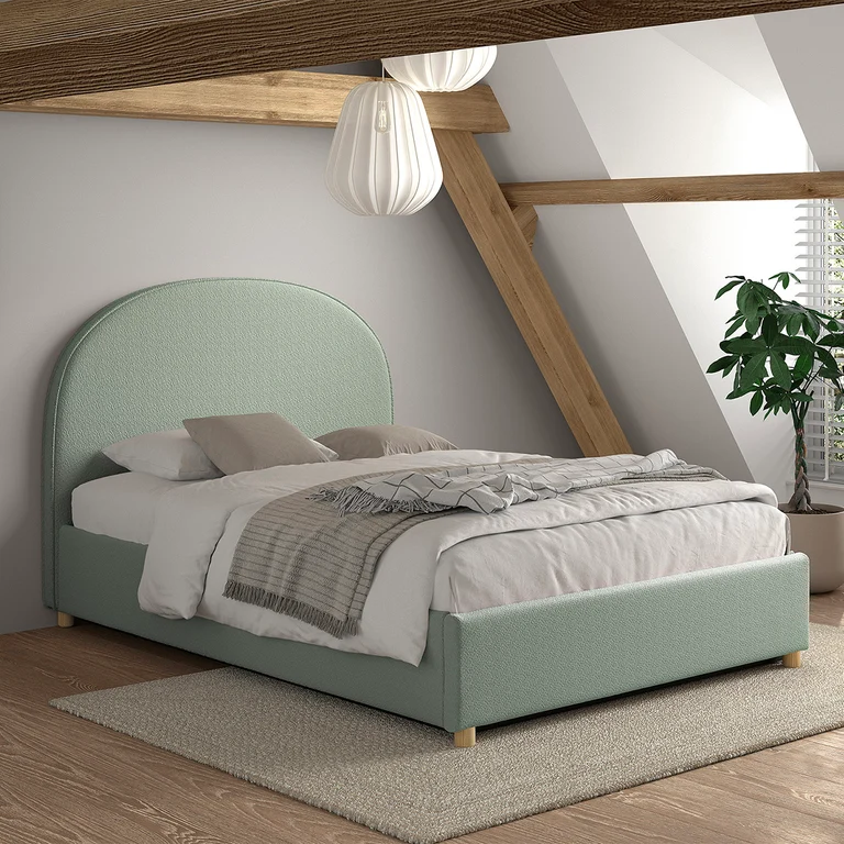 Lit coffre 140x200 sommier inclus Vipack Moon Vert