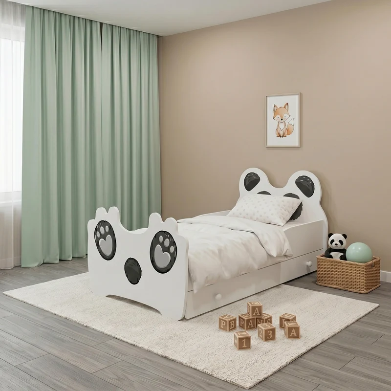 Lit enfant PANDA avec tiroir de rangement - 140 x 70/160 x 80 cm