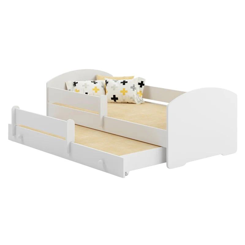Lit enfant LUK-MAX avec couchage supplémentaire 145 x 80 cm et matelas
