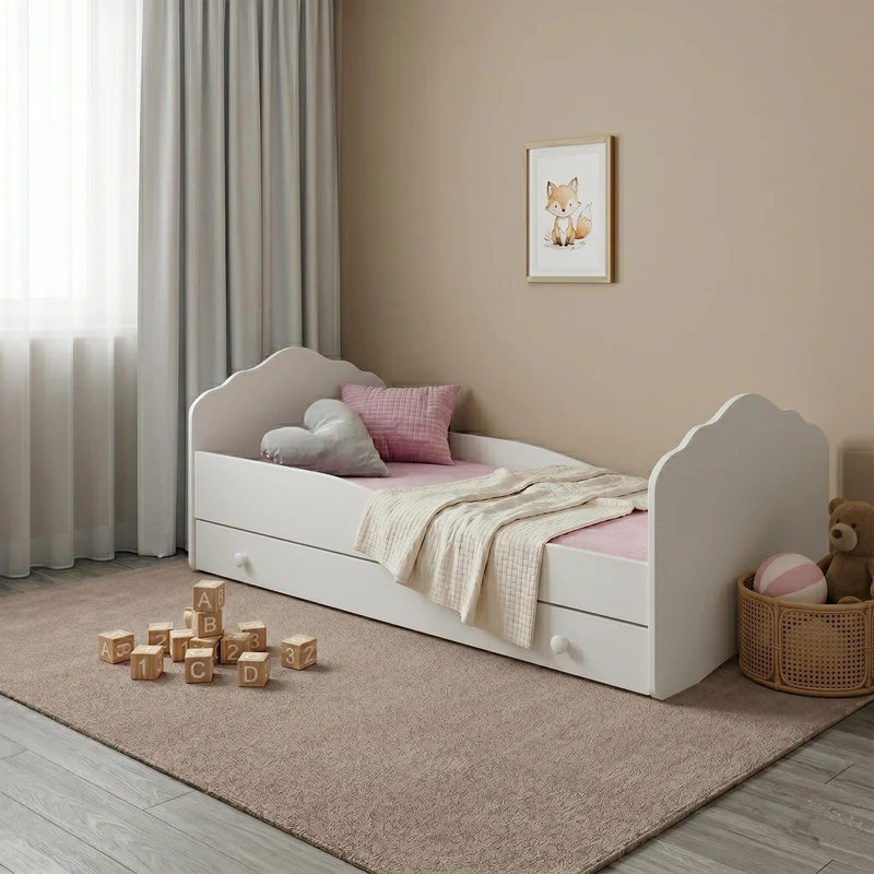 Lit enfant FALA avec tiroir de rangement - 140 x 70/160 x 80 cm