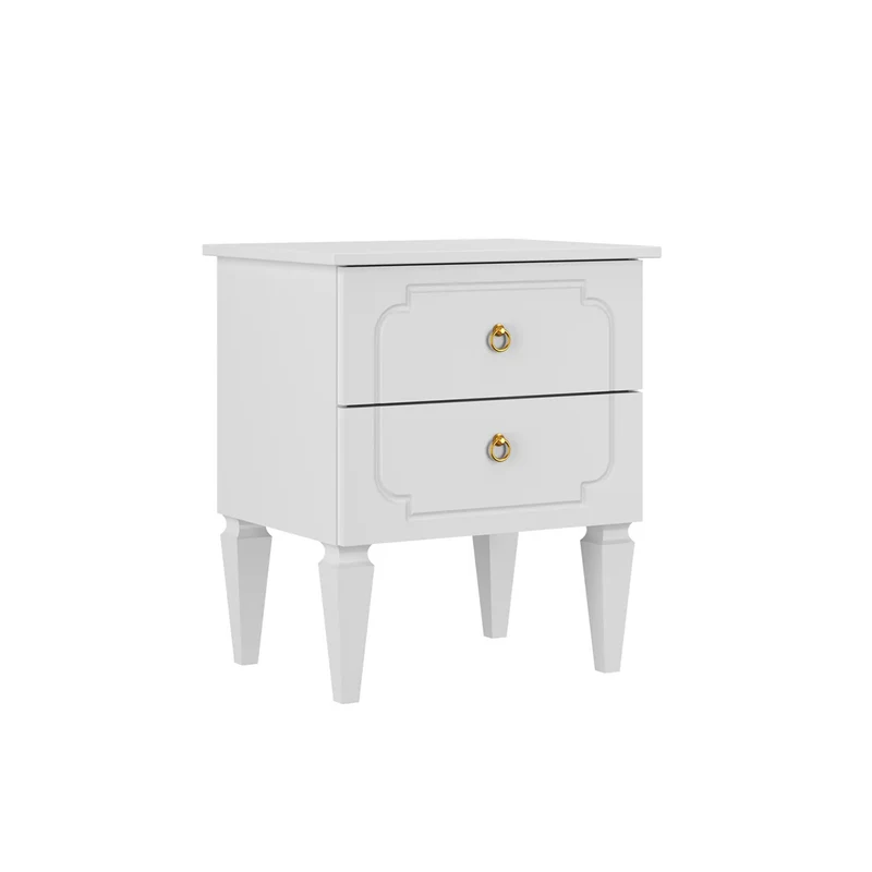 Chevet 2 tiroirs Bellamy Royal Blanc