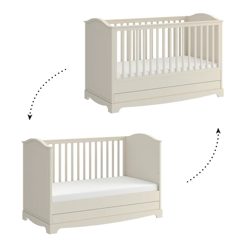 Lit évolutif 70x140 sommier inclus Bellamy Royal Beige