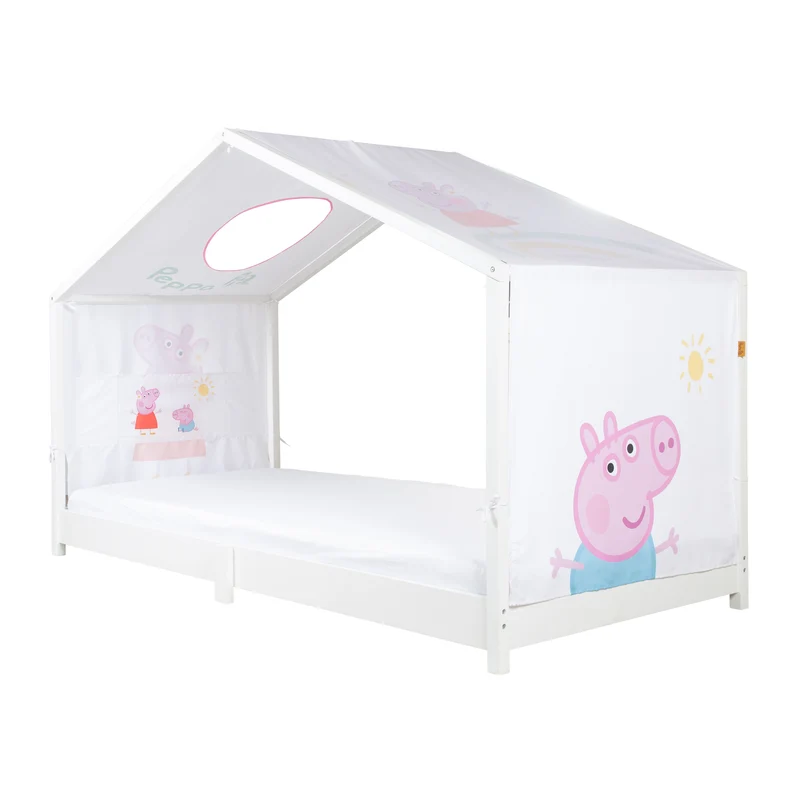 Hausbettbezug 90 x 200 cm 'Peppa Pig' - Rosa / Weiß