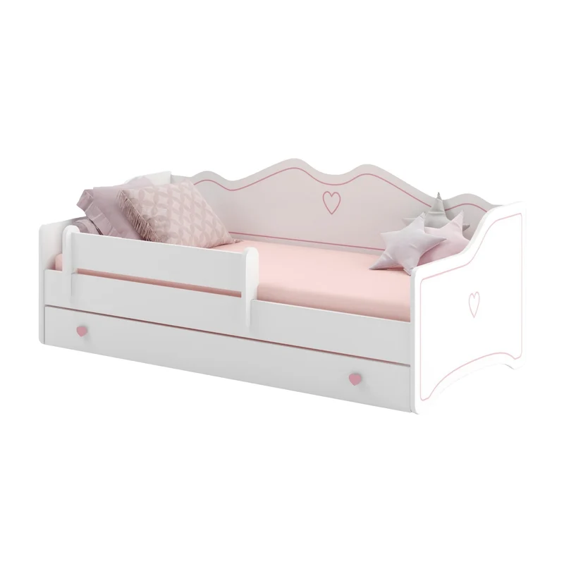 Lit enfant EMMA avec barrière de protection et tiroir de rangement