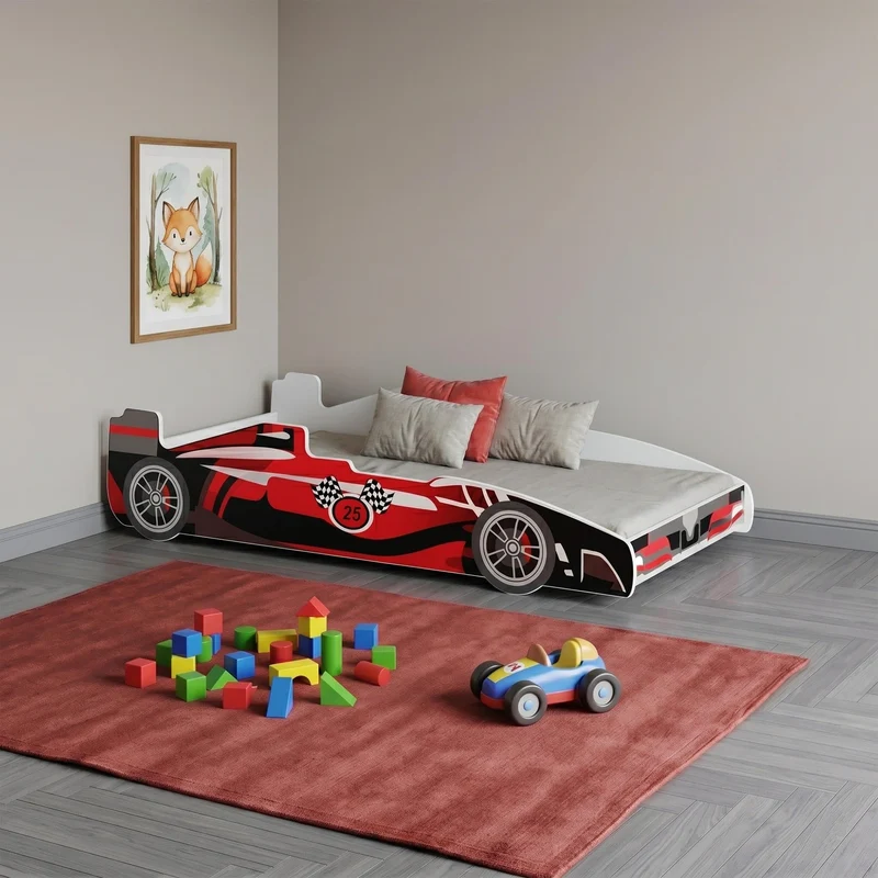 Lit enfant FORMULA avec motif et matelas - 160 x 80 cm