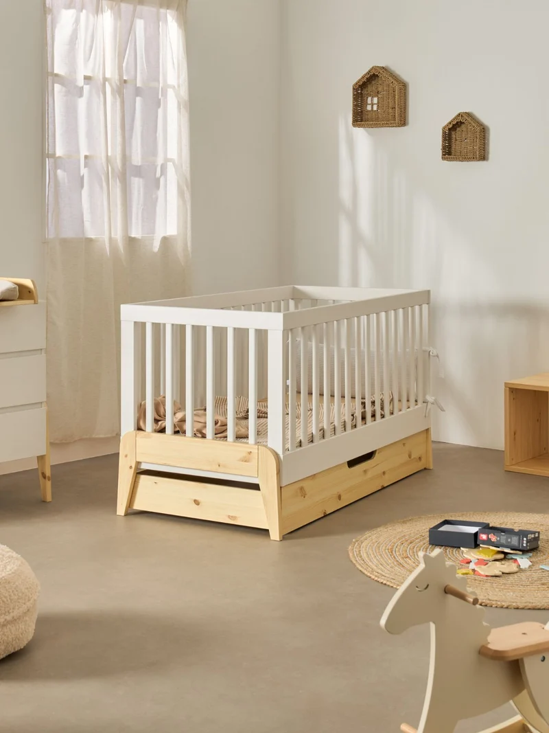 Lit bébé Piana 70x140 cm avec barreaux amovibles
