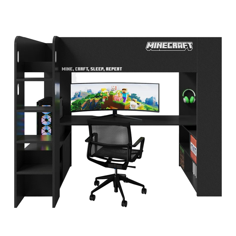 Kojen-Bett 'Minecraft' - Gamingbett 90x200cm