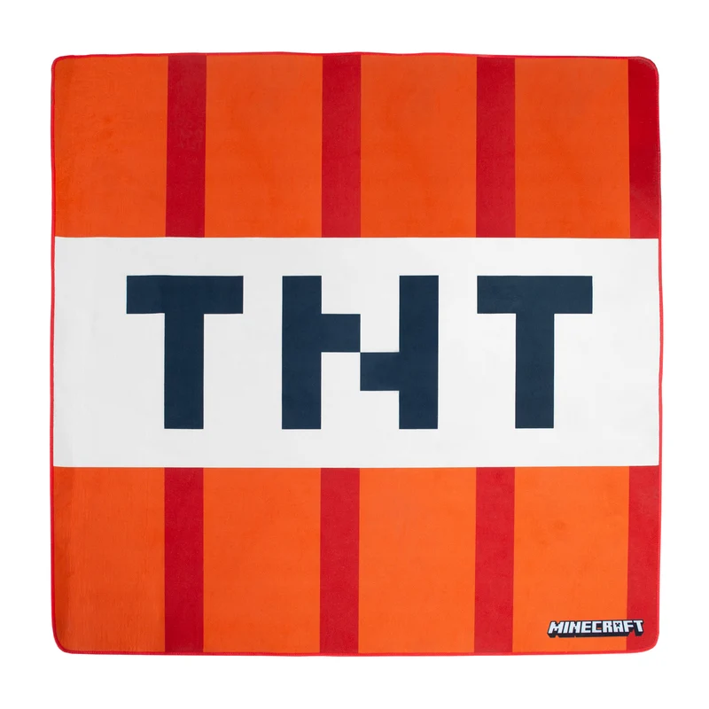 Teppich 'Minecraft' TNT - 120 x 120 cm - Rot / Weiß