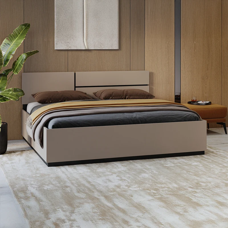 Lit 180x200 sommier inclus Lilia Taupe