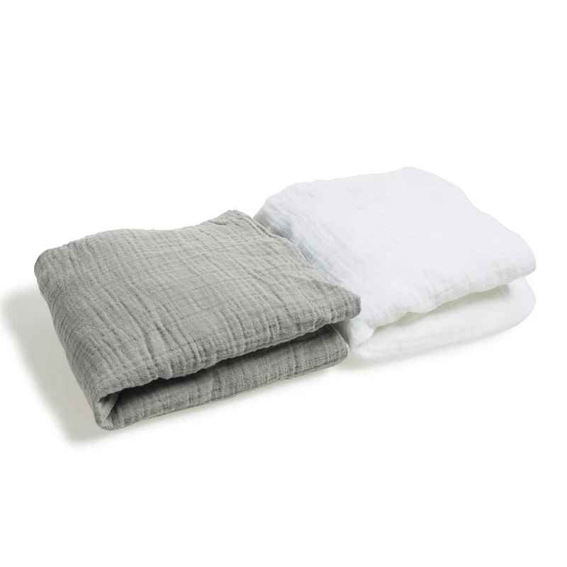 Lot de 2 draps housses bébé gaze de coton 70X140